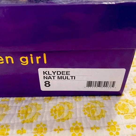 Women’s Madden Girl Klydee Tan Multi colored wedge sandals Size 8 - Picture 2 of 5